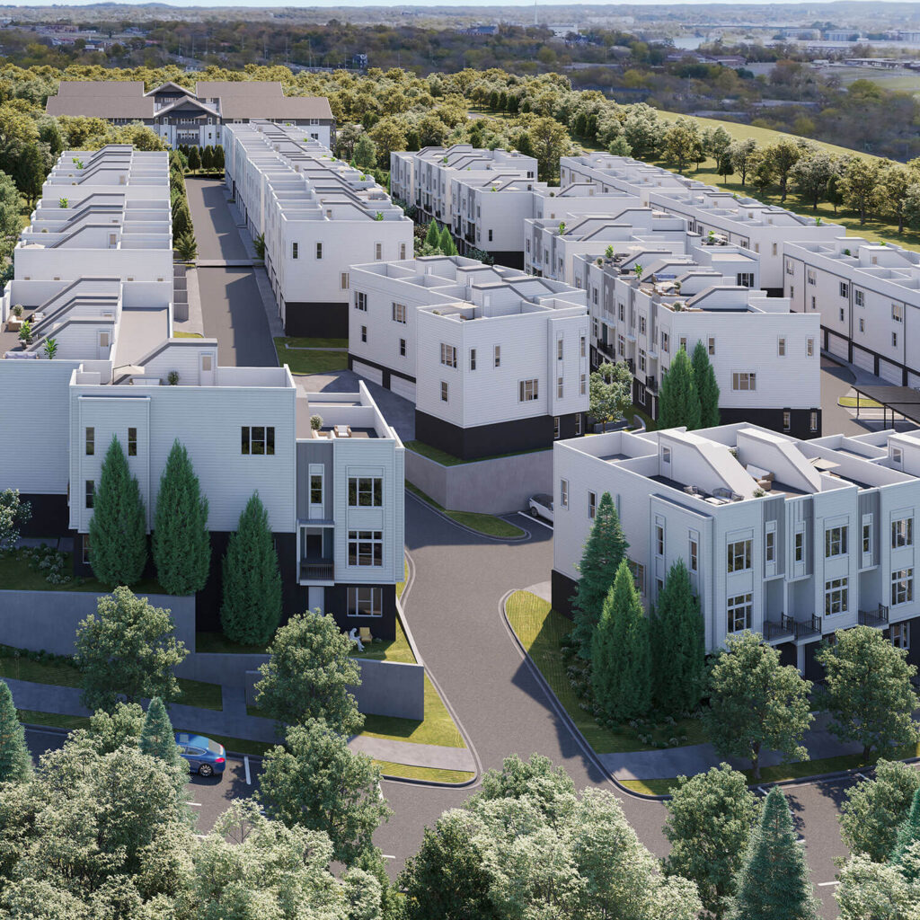 SKYVUE Square Features looking east